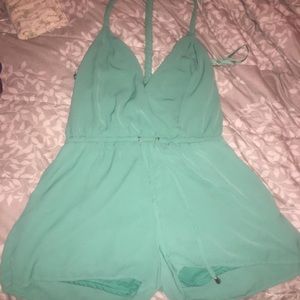 Sea foam green romper